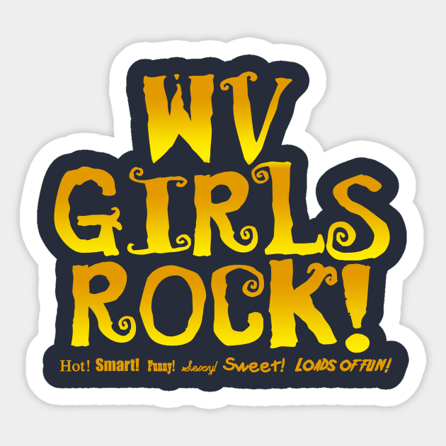 WV Girls Rock Sticker by EJTees